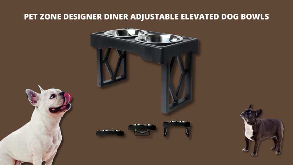 Pet Zone Designer Diner Adjustable Elevated Dog Bowls