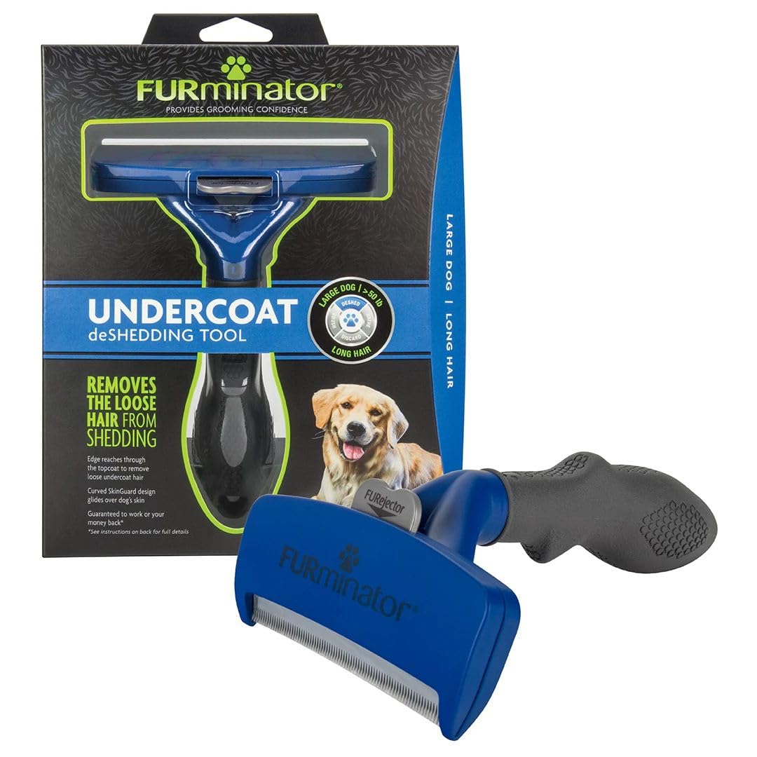 FURminator Undercoat deShedding Tool for Large Dogs with Long Hair