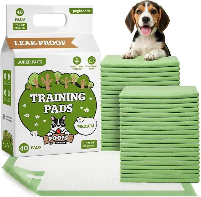 Pogi’s puppy pads with sticky tabs, 18 by 24 inches