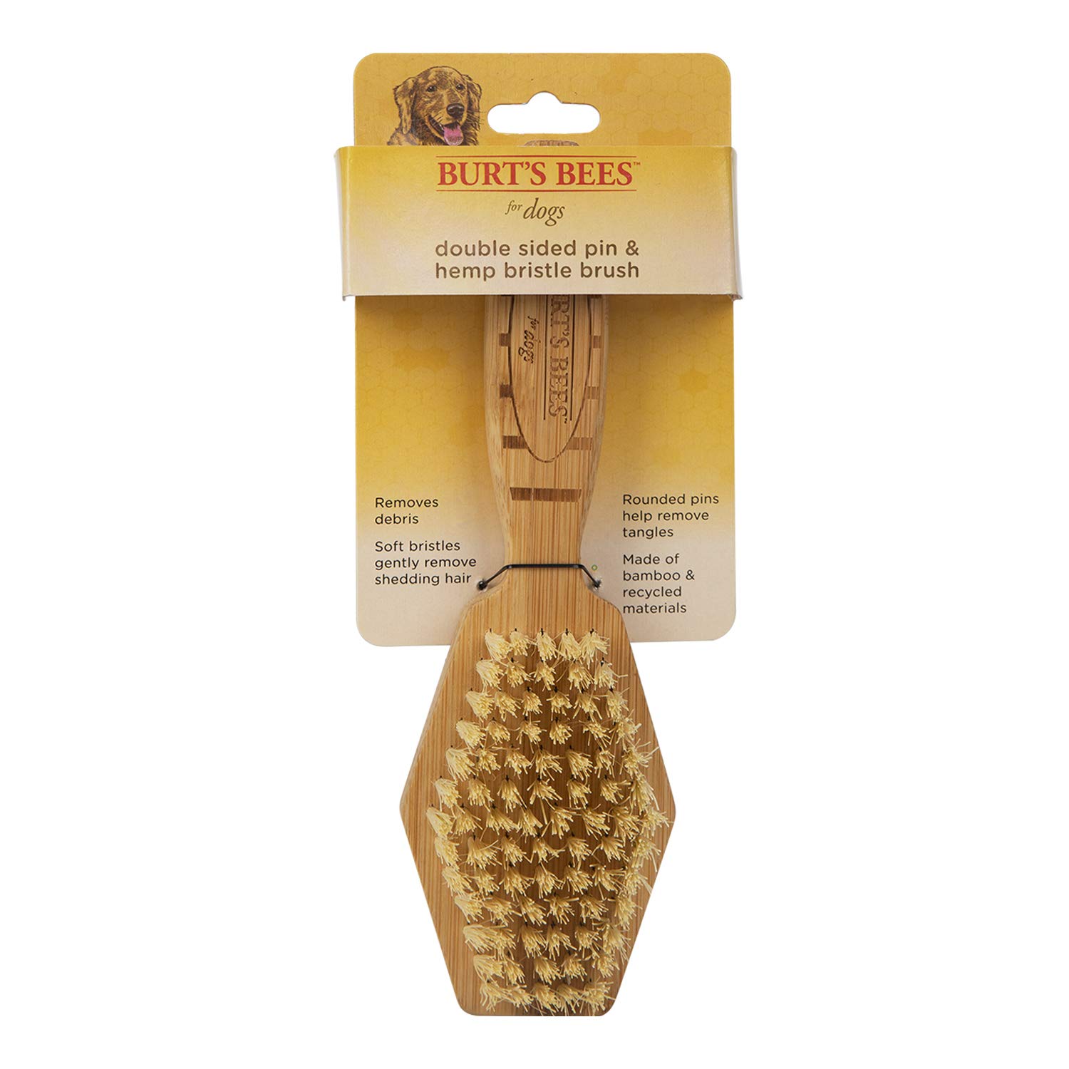 Burt’s Bees Double Sided Pin and Hemp Bristle Brush