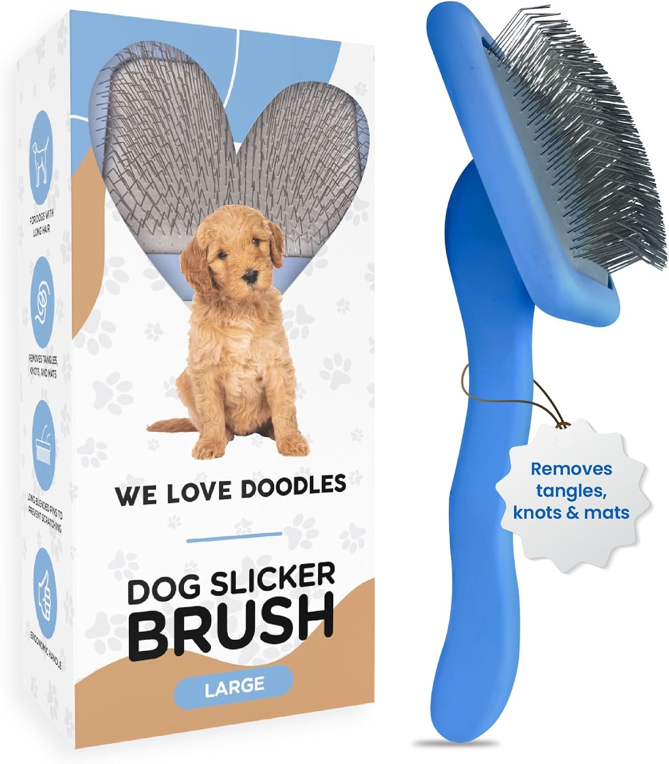 Large Slicker Brush for Doodle and Poodle Coats