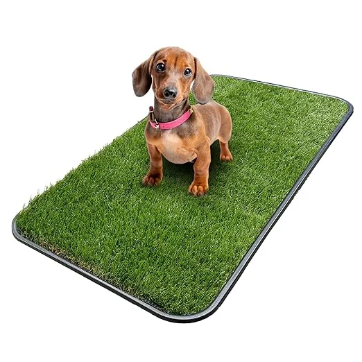 Ottomanson artificial grass puppy potty training pad with tray