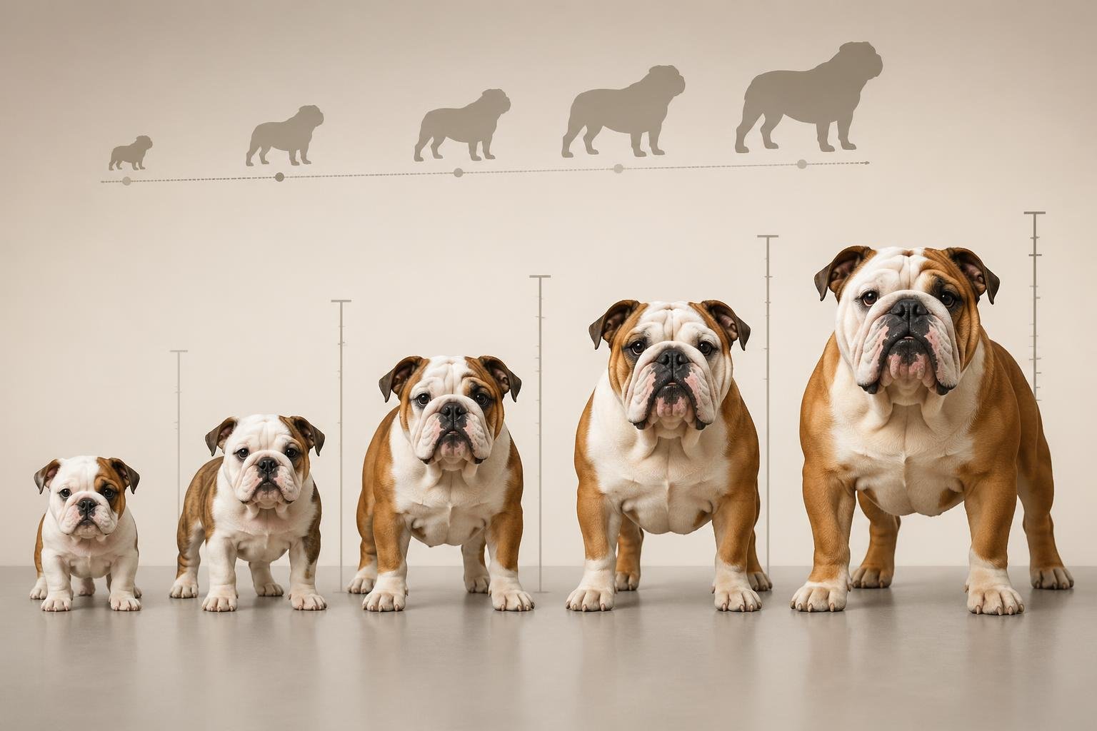 English Bulldog Size Chart: Weight & Growth By Age 1 English Bulldog Size Chart