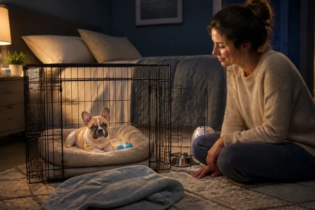 Crate Training a French Bulldog Puppy First Night: Setup
