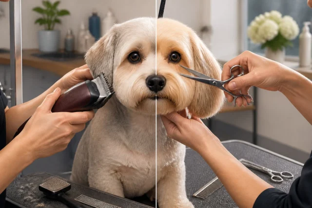 Clippers vs Scissors for a Face Trim: Safer Dog Grooming